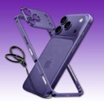 ChubbyArmor LiteGo - Ultra-Thin Metal Bumper Case With Lens Protector & GripRing Phone Stand For iPhone 17 - Image 13